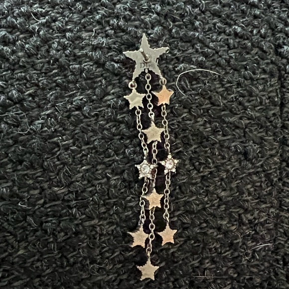 Dior Silver Star Chain Earrings - Picture 3 of 11